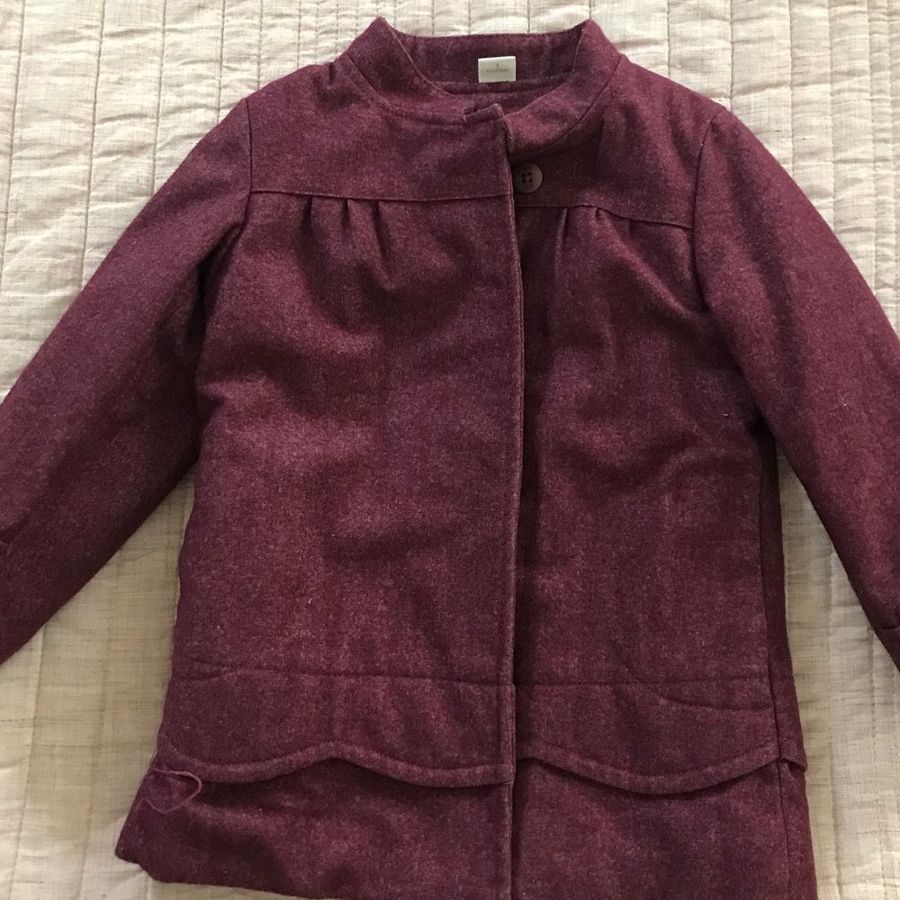 Egg Baby Raspberry Wool Blend Coat